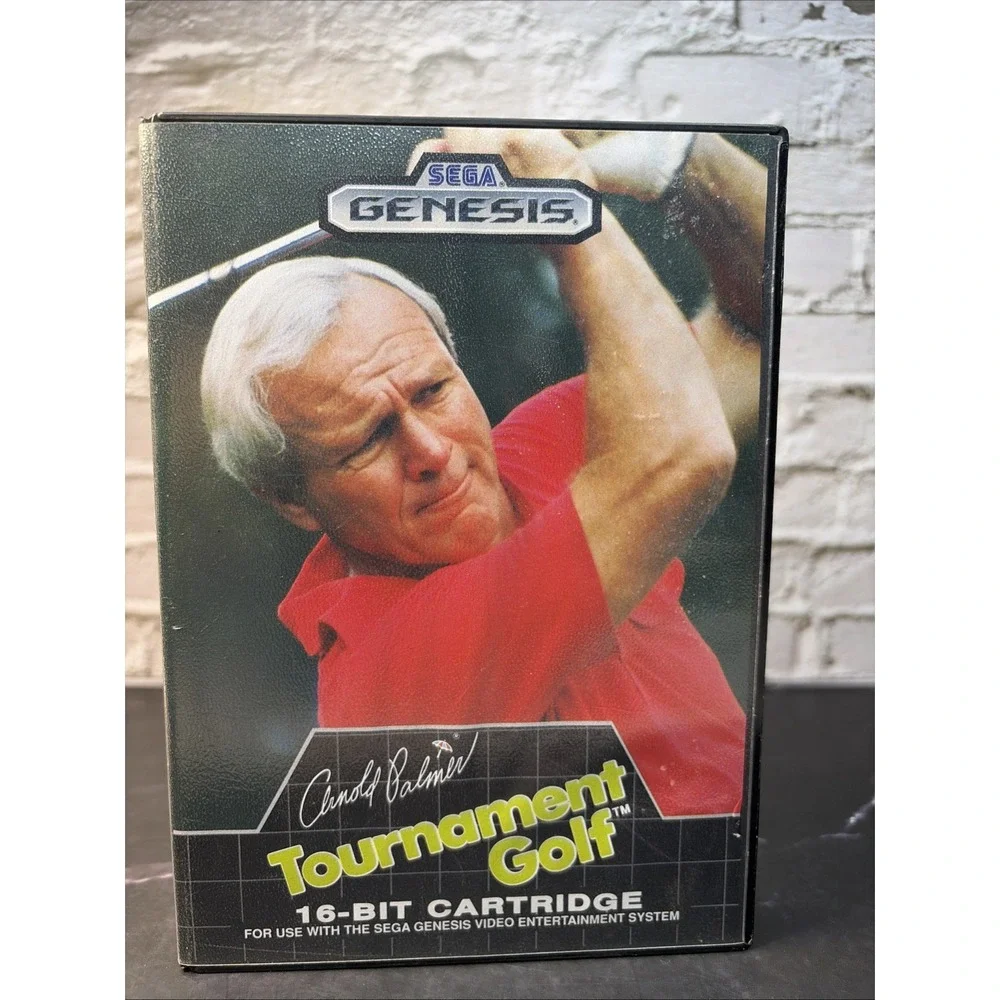 Arnold Palmer Tournament Golf Sega Genesis 1989 Game & Box 010086012033 Clean